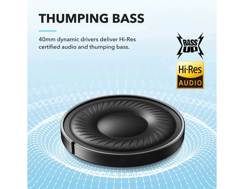 Anker Soundcore Q20i naglavne bežične Bluetooth 5, slušalice s mikrofonom, 60h, EQ, crne A3004G11