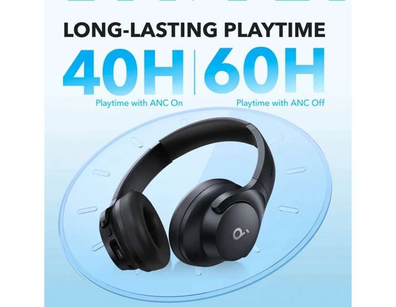 Anker Soundcore Q20i naglavne bežične Bluetooth 5, slušalice s mikrofonom, 60h, EQ, crne A3004G11
