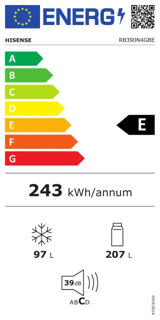 Hladnjak kombinirani Hisense RB390N4GBE