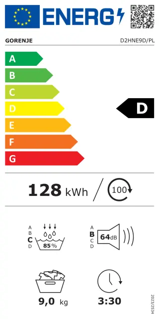 Sušilica rublja GORENJE D2HNE9D