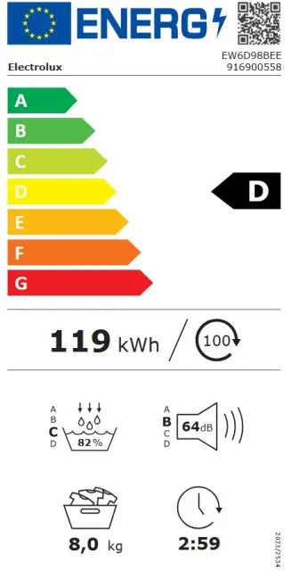 Sušilica rublja Electrolux EW6D98BEE