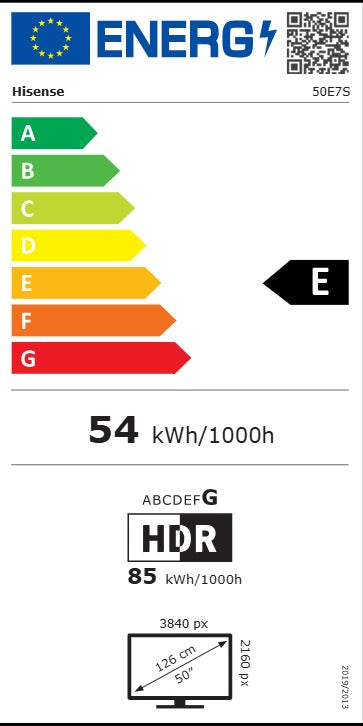 Televizor HISENSE 50E7S 2026, 126 cm (50"), Hi-QLED, 4K Ultra HD 60 Hz, Smart TV, VIDAA OS