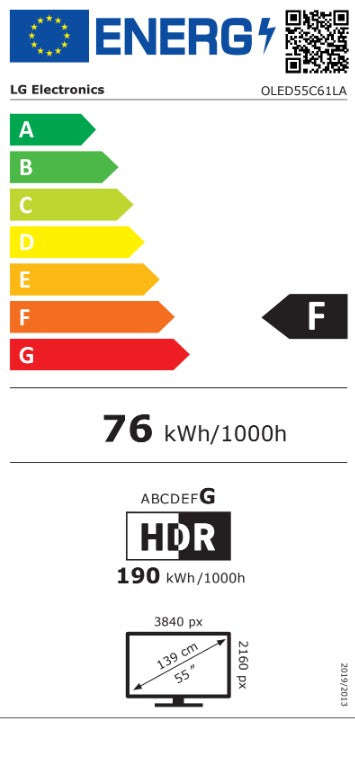 Televizor LG OLED55C61LA 2026, 139,7 cm (55"), OLED, 4K UHD 120 Hz, Smart TV, webOS