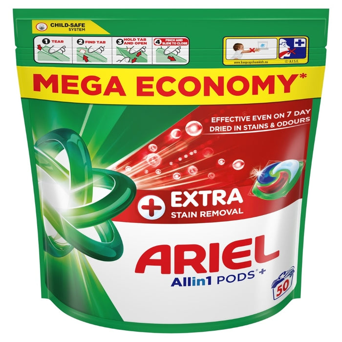 ARIEL +Extra Hygiene, kapsule za pranje rublja, 50 pranja