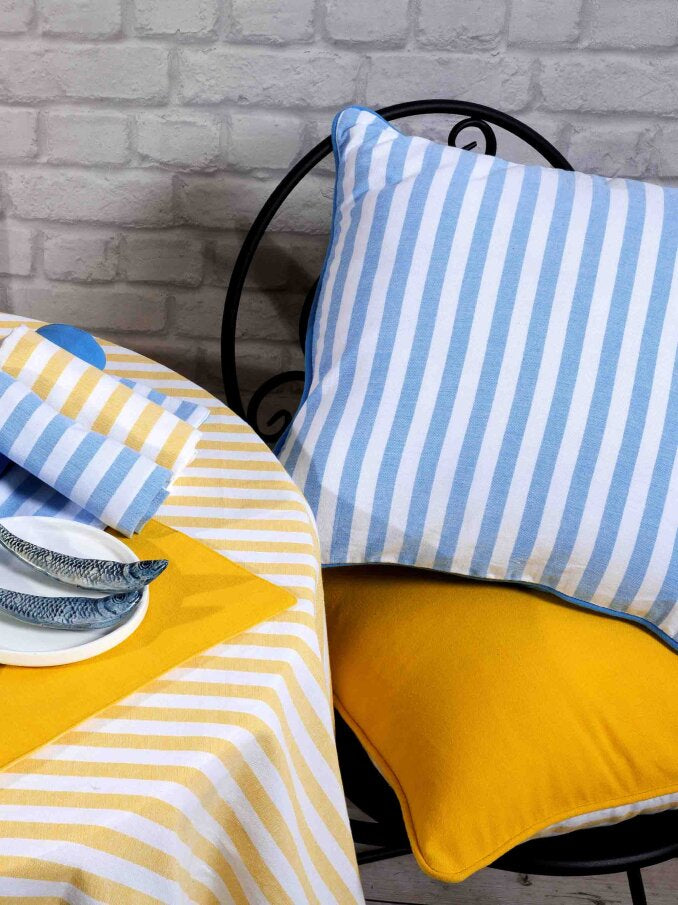 Ukrasna jastučnica Stripes 45x45 plave pruge