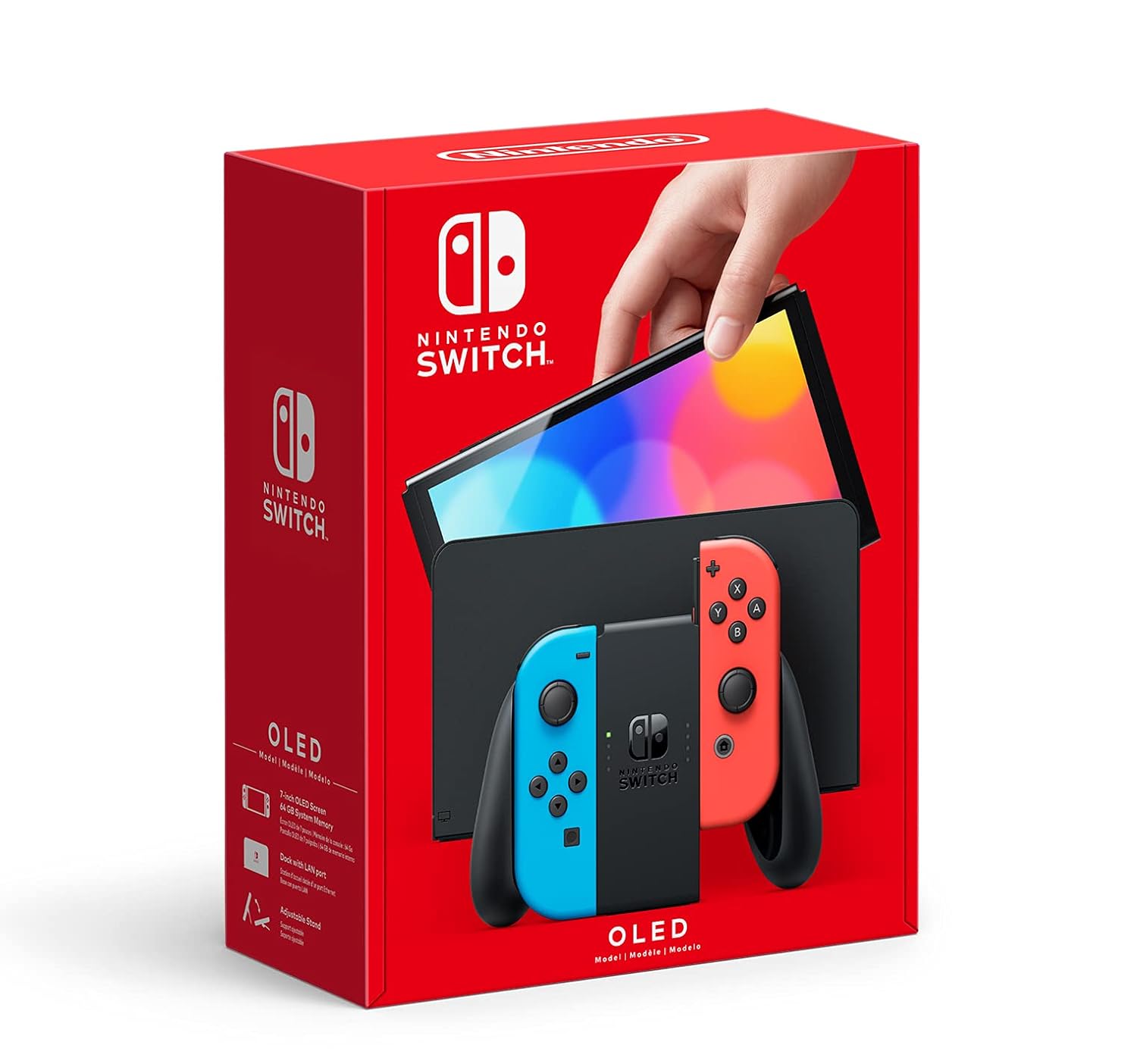 Nintendo Switch OLED Console - Red & Blue Joy-Con ADG