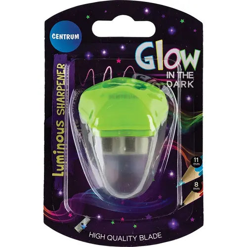Šiljilo Centrum plastično sa spremnikom Glow in the Dark (HB i Jumbo olovke) blister 81232