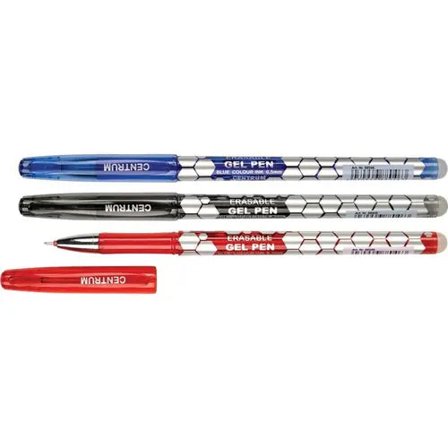Set kemijskih olovaka Centrum gel piši briši (crvena, crna, plava) 0,5mm u PVC vrećici 3/1 80446