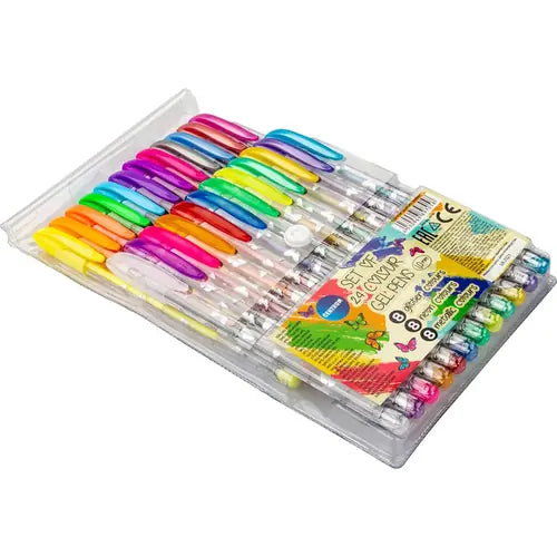 Set rolera u boji Centrum gel 1mm (metalic, neon, glitter) u PVC vrećici 24/1 89705