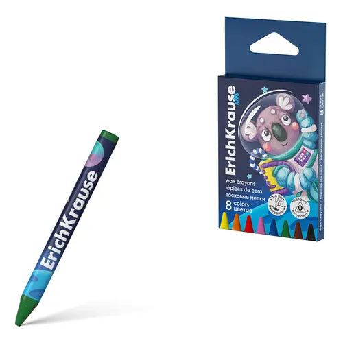 Boje voštane ErichKrause Kids Space Animals trokutaste 8mm 8/1