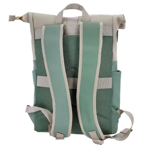 Ruksak Swiss Only s preklopnim (roll-top) zatvaranjem 29x12x45cm 16L zelena bež SO-124-GBEIGE