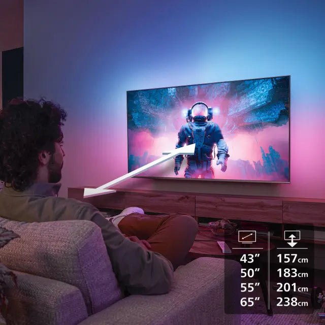 PHILIPS 65PUS8510, 165.1cm (65"), QLED, UHD 4K Smart TV, Titan OS - Ambilight