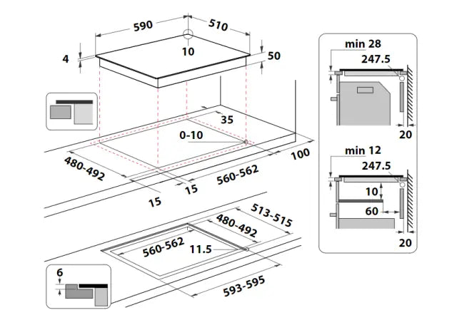 Whirlpool WL B3360 NE ugradbena indukcijska ploča
