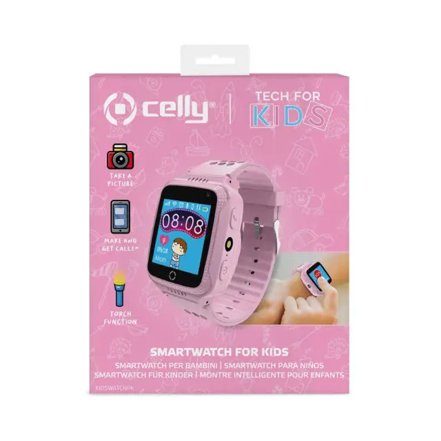 Dječji pametni sat CELLY GPS roza