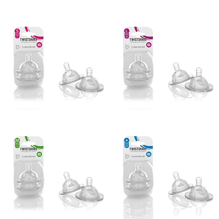 TWISTSHAKE Anti-colic Teat Small, sisač, srednji 2+m