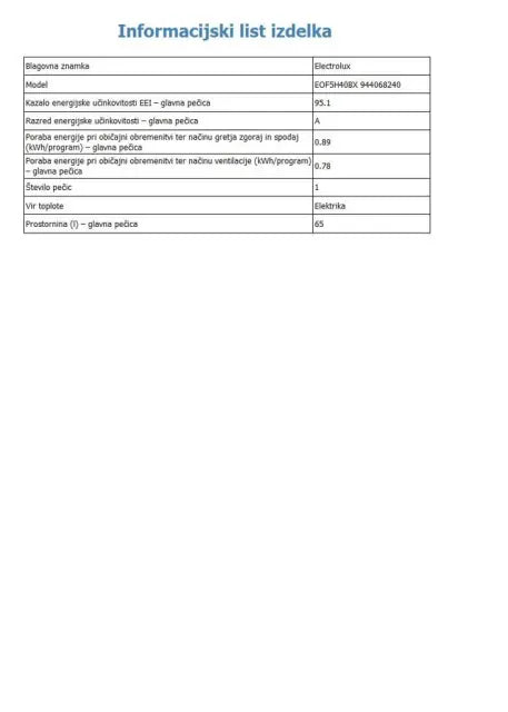 Electrolux EOF5H40BX