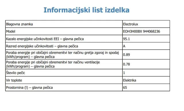 Electrolux EOH3H00BX