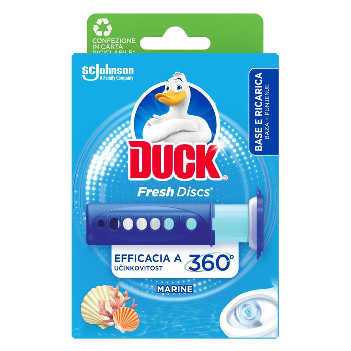 DUCK Fresh Discs Marine, gel za čišćenje i osvježavanje wc školjke, baza i punjenje, 36ml
