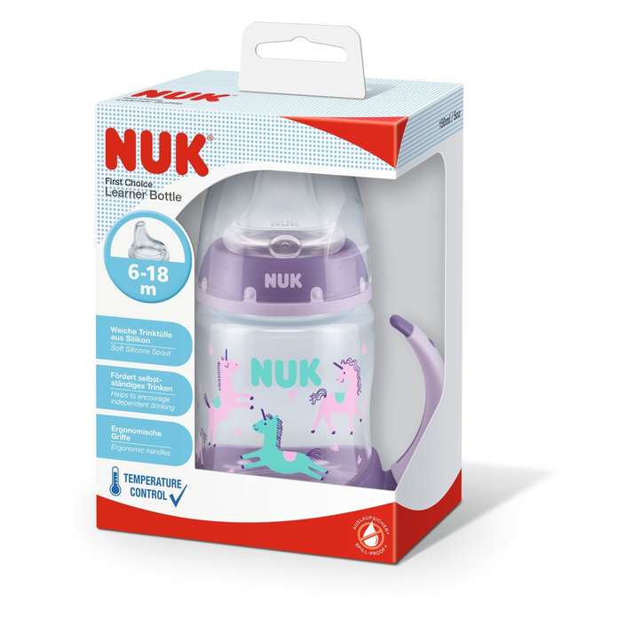 NUK čašica FC learner sa termometrom, silikon, 150 ml multicolor 10215335