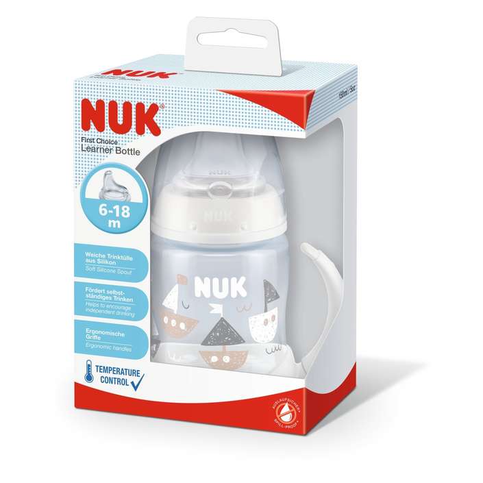 NUK čašica FC learner sa termometrom, silikon, 150 ml multicolor 10215335