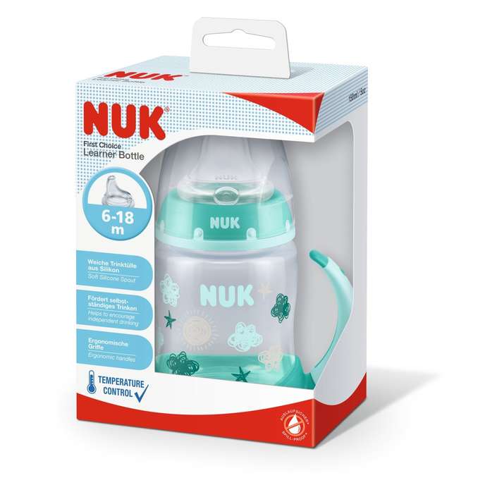 NUK čašica FC learner sa termometrom, silikon, 150 ml multicolor 10215335