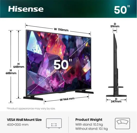 Televizor HISENSE 50E7S PRO 2026, 127 cm (50"), Hi-QLED, 4K UHD, Smart TV, VIDAA OS