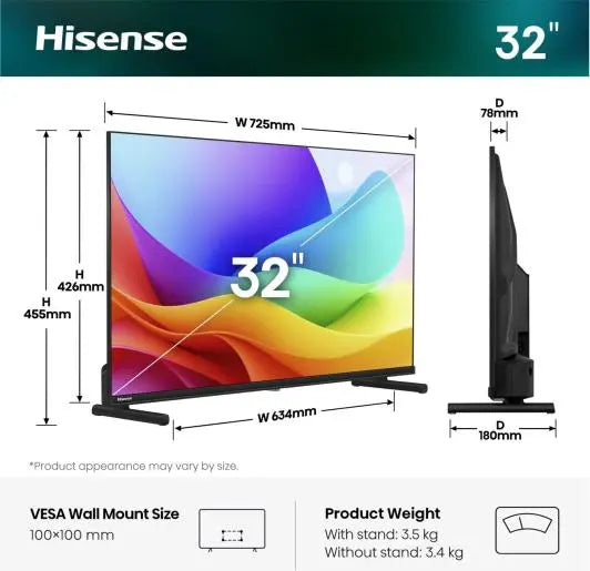 Televizor HISENSE 32A5S 2026, 81,3 cm (32"), Hi-QLED, FHD, Smart TV, VIDAA OS