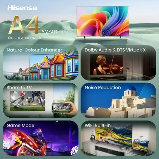 Televizor HISENSE 40A4S 2026, 101,6 cm (40"), DLED, FHD, Smart TV, VIDAA OS