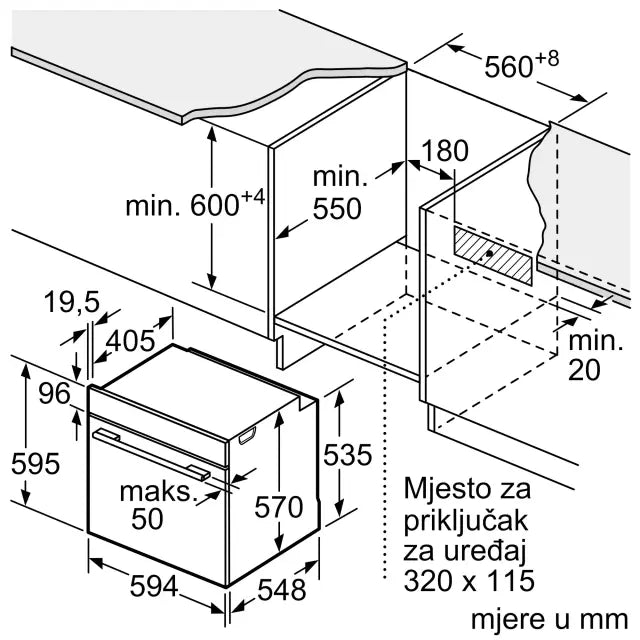 Pećnica ugradbena Bosch HBA534BS3