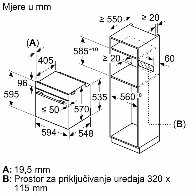 Pećnica ugradbena Bosch HBA534BS3