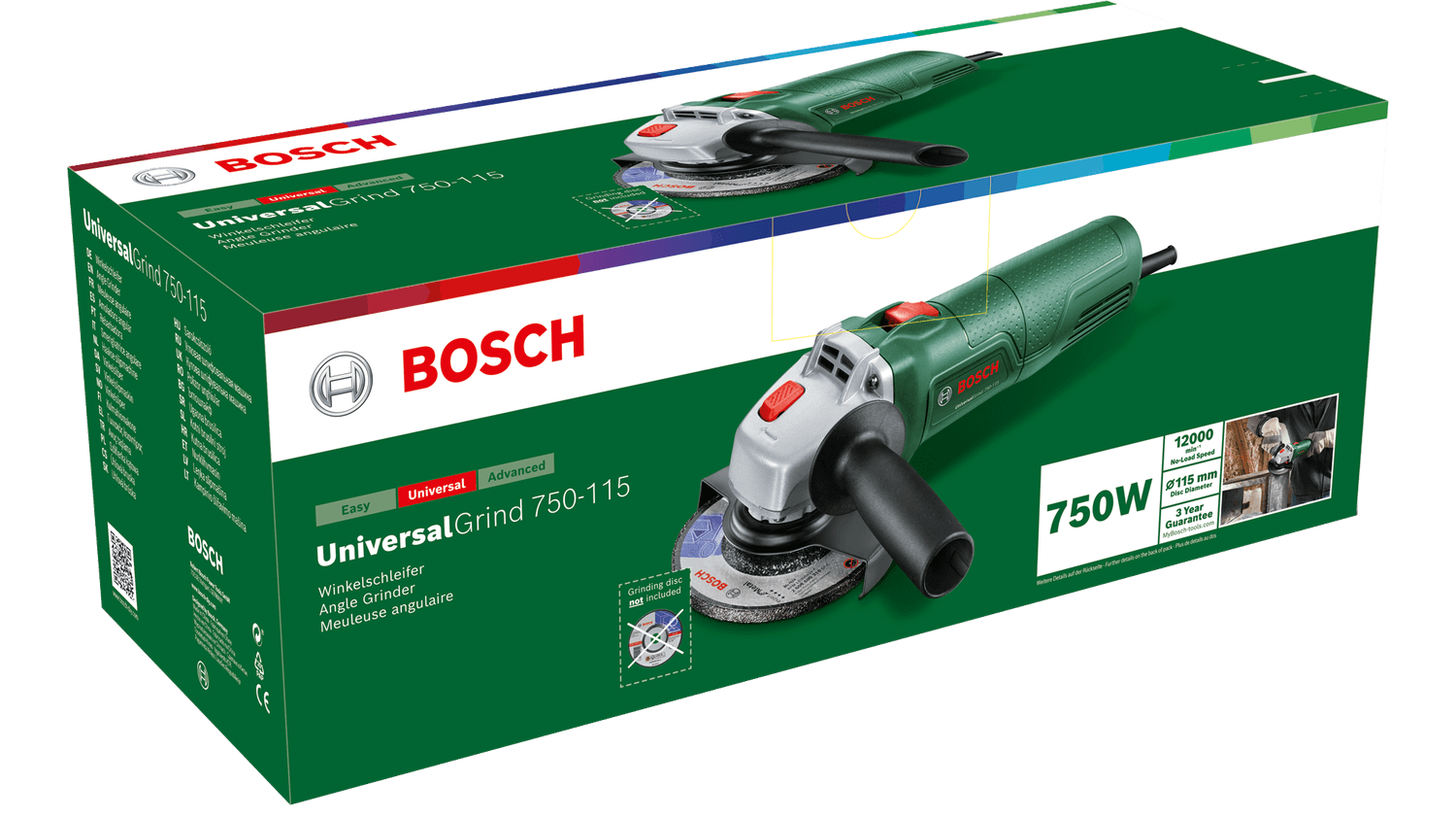BOSCH kutna brusilica UniversalGrind 750-115
